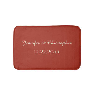 Tapete De Banheiro Matriz de Banho Personalizado de Push Vermelho e C
