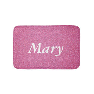 Tapete De Banheiro Matriz de Banho Rosa Personalizada