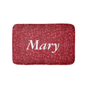Tapete De Banheiro Matriz de Banho Vermelho Personalizado