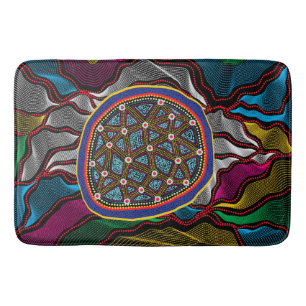 Tapete De Banheiro Matriz de Design- 15 Banhos Aboriginal