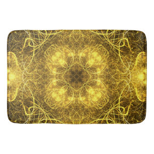 Tapete De Banheiro Matriz de Design_Banho Dourado Artístico