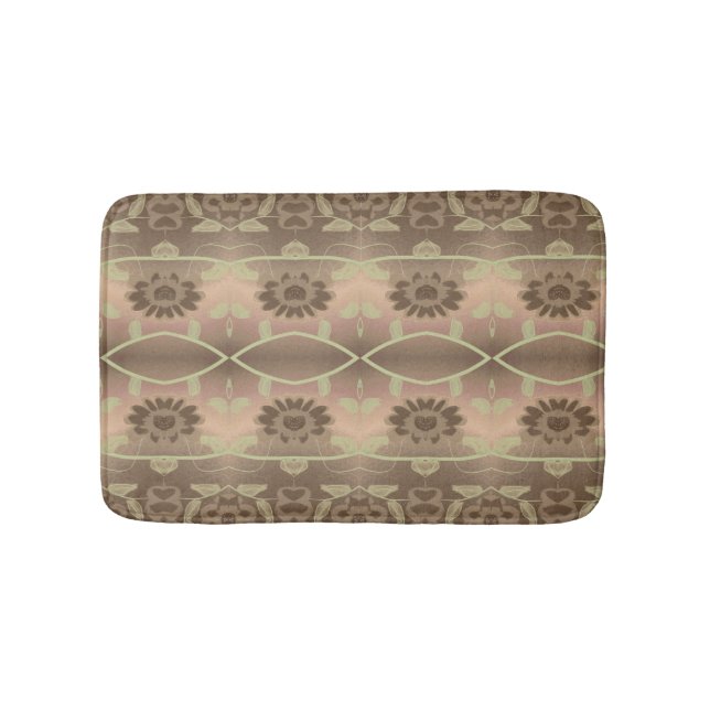 Tapete De Banheiro Matriz Floral Do Designer Com Páscoa E Pêssego (frente)