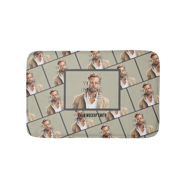 Tapete De Banheiro Matriz Personalizada de Banho Personalizada da Fot (frente)