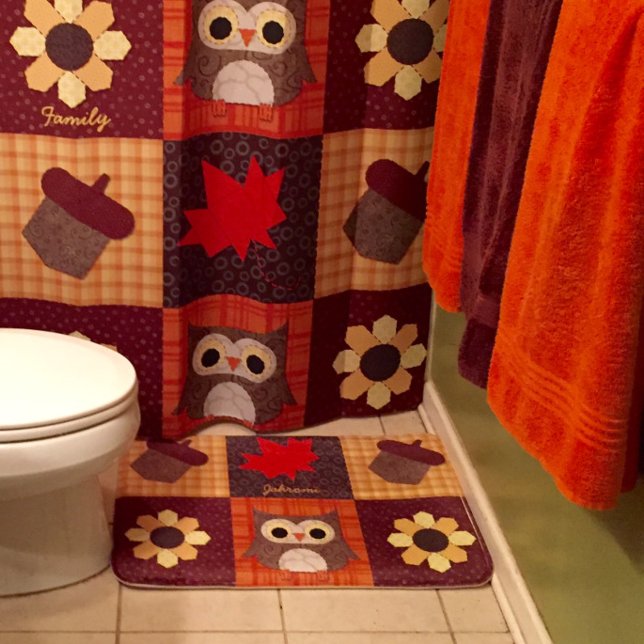 Tapete De Banheiro Matriz Personalizada de Colagem de Tecido de Queda (Criador carregado)