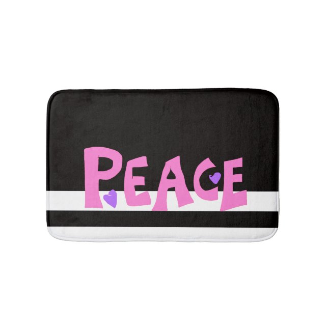 Tapete De Banheiro MAZIPOODLES Paz Rosa (frente)