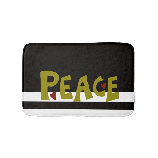 Tapete De Banheiro MAZIPOODLES Peace Olive Green (frente)
