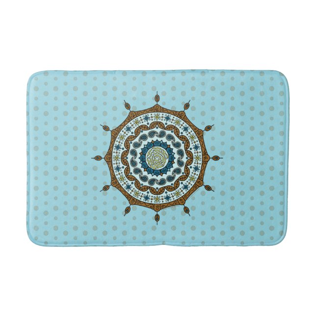 Tapete De Banheiro Mehndi Fantasy Copper Bath Mat (Frente)