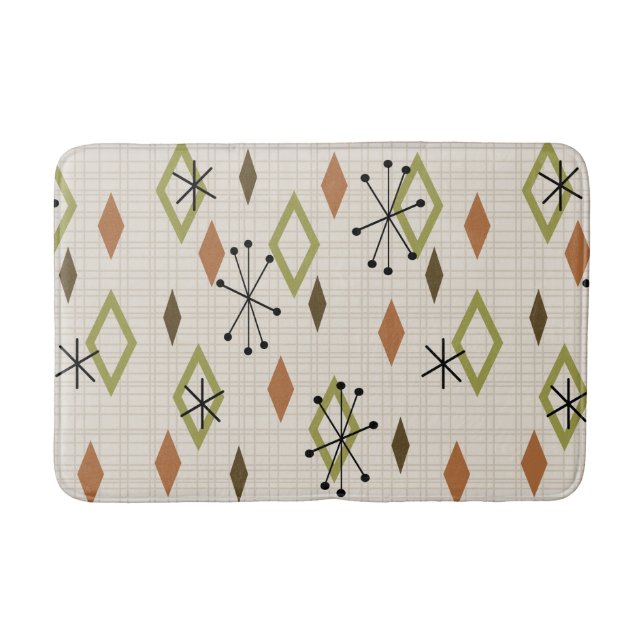 Tapete De Banheiro Meio século de diamantes modernos "Nature Tones" (Frente)