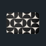 Tapete De Banheiro Meio século Padrão Vintage Moderno Preto e Branco<br><div class="desc">Padrão Moderno do Meio século Retroativo - Formas Geométricas do Abstrato - Padrão Minimalista em preto e branco creme.</div>