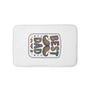 Tapete De Banheiro Melhor Design de Pai Bigode Vintage Vector Pai_1