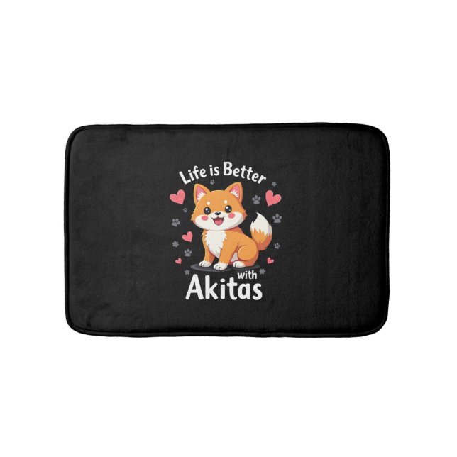 Tapete De Banheiro Melhor vida com Akita Tank Top (frente)