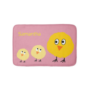 Tapete De Banheiro Menina personalizada do bebê galinha animal bonit