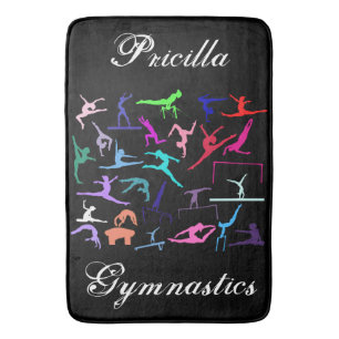Tapete De Banheiro Meninas 25 Poses de Ginástica Personalizados