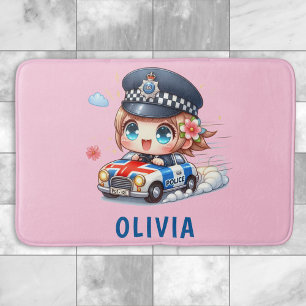 Tapete De Banheiro Meninas Bonitas Polícia Britânica Dirigindo Carro