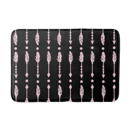 Tapete De Banheiro Meninas Flechas Rosa e Preto Decoração Boho Chic