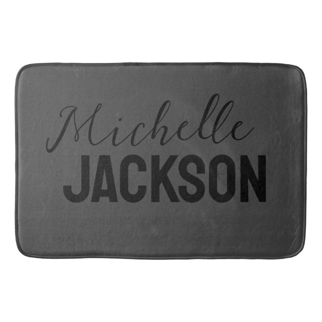 Tapete De Banheiro Mensagem Simples de Moderno Mínimo de Seu Nome (Frente)