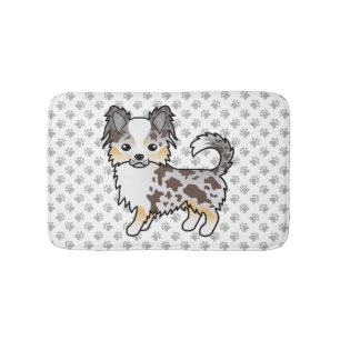 Tapete De Banheiro Merle Casaco Chihuahua Cachorro e patas