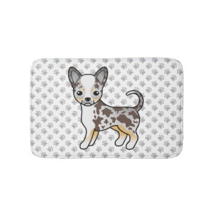 Tapete De Banheiro Merle Suave Casaco Chihuahua Cachorro e patas