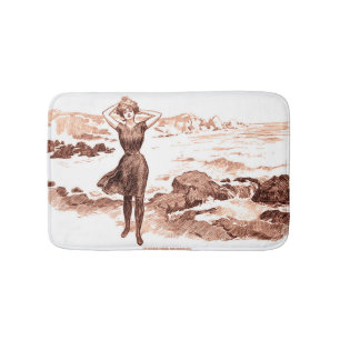 Tapete De Banheiro Mermaid Beach Gibson Girl Victorian Antiguidade