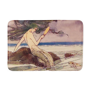 Tapete De Banheiro “Mermaid” Fairy Art by Alice B Woodward
