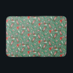 Tapete De Banheiro Merry Christmas Pit Bull Cães<br><div class="desc">Ótima ilustração de três cães Dane fantásticos vestidos em trajes de Natal.</div>