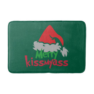 Tapete De Banheiro Merry Kissmyass Funny Christmas Bath Mat