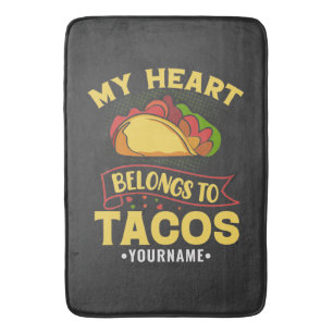 Tapete De Banheiro Meu Coração Pertence Aos Tacos