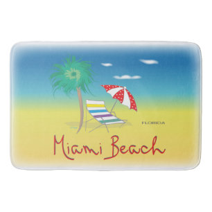 Tapete De Banheiro Miami Beach, Florida Palm Legal