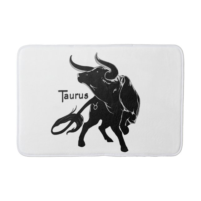 Tapete De Banheiro Mighty Taurus, o Bull Zodiac Inicial (Frente)