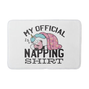 Tapete De Banheiro Minha camisa de dormir - Preguiçoso Unicórnio dorm
