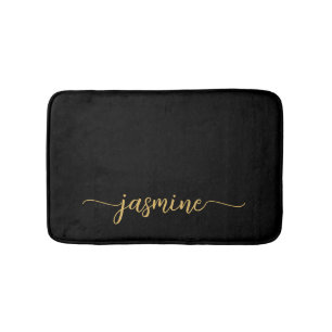 Tapete De Banheiro Minimalista Script de Nome Monograma Feminino em P