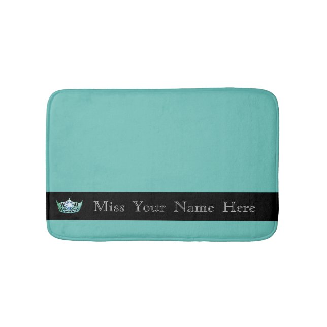 Tapete De Banheiro Miss America Aqua Crown Bath Mat (frente)