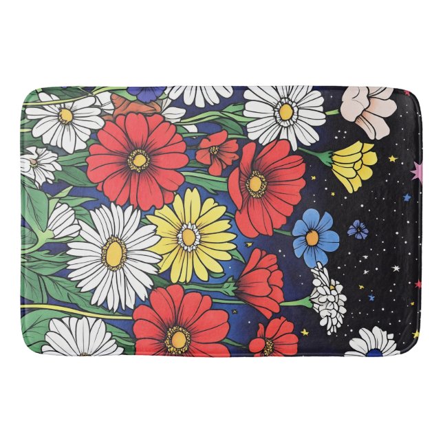 Tapete De Banheiro Mistura de flores (Frente)