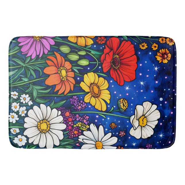 Tapete De Banheiro Mistura de flores (Frente)