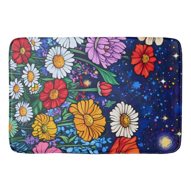 Tapete De Banheiro Mistura de flores (Frente)