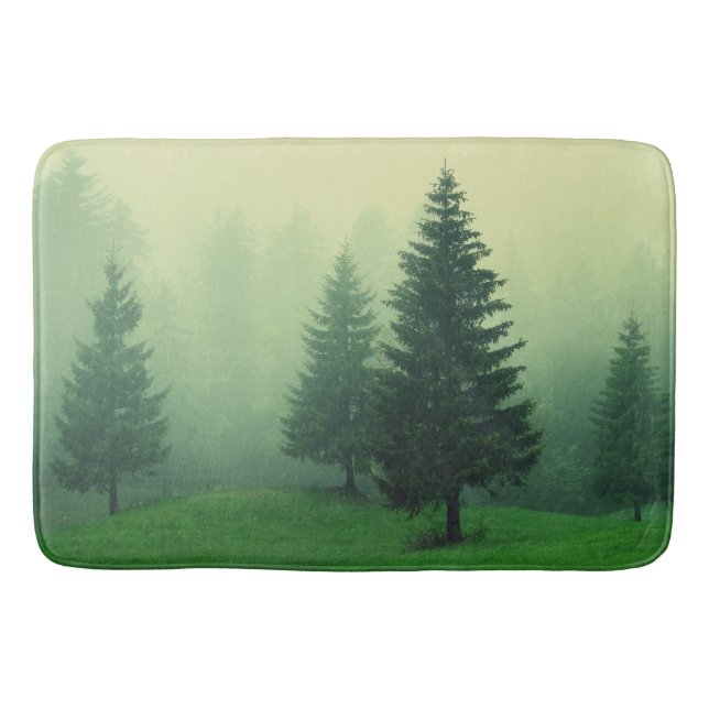 Tapete De Banheiro Misty Pine Forest (Frente)