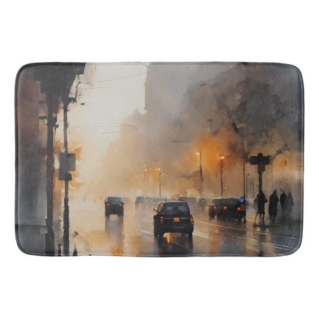 Tapete De Banheiro Misty Urban Noing (Frente)