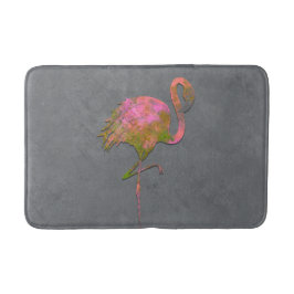 Tapete De Banheiro Mod Colorido Verão Flamingo Chic Moderno Cinza