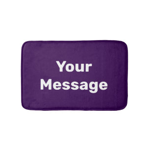 Tapete De Banheiro Modelo de texto de mensagem simples roxo e branco