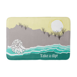 Tapete De Banheiro Modern Torn Sunset Beach Shell - Tome Um Dip!