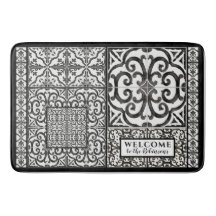 Moderna Farmhouse Boas-vindas Família Branca e Neg