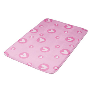 Tapete de Banheiro Moderno Corações Rosa