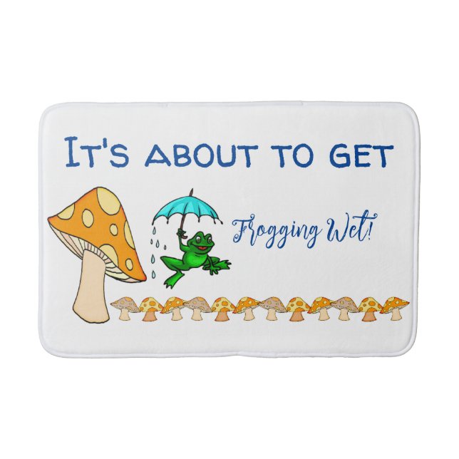 Tapete De Banheiro Molhado! Mushroom Bathroom Bath Mat (Frente)