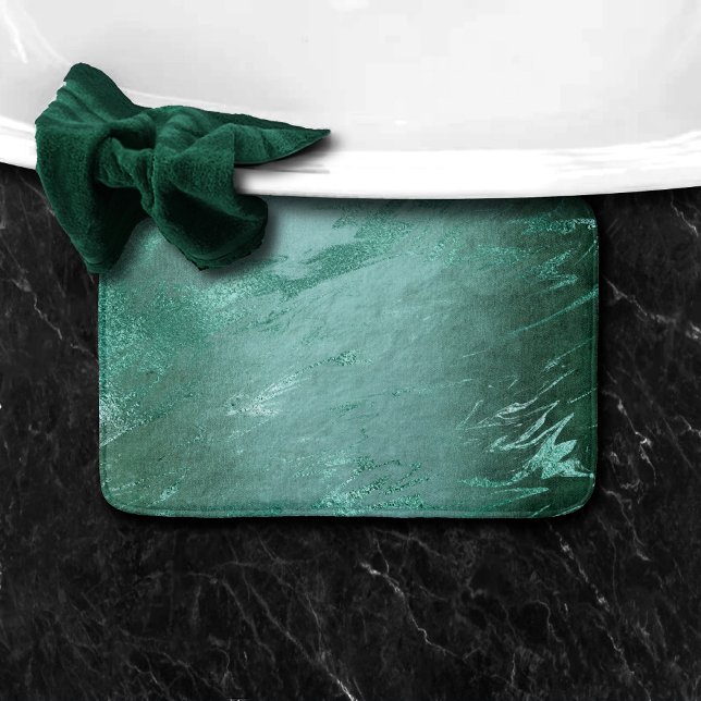 Tapete De Banheiro Molten Jade | Emerald Green Luxury Marble (Criador carregado)