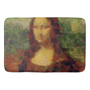 Tapete De Banheiro Mona Lisa Lettuce Fine Art Vegan Spoof
