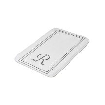 Monograma das faixas brancas e pretas elegantes