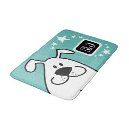 Tapete De Banheiro Monograma de Cartoons Cachorros