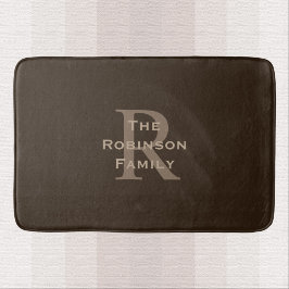 Tapete De Banheiro Monograma de nome marrom e bege 