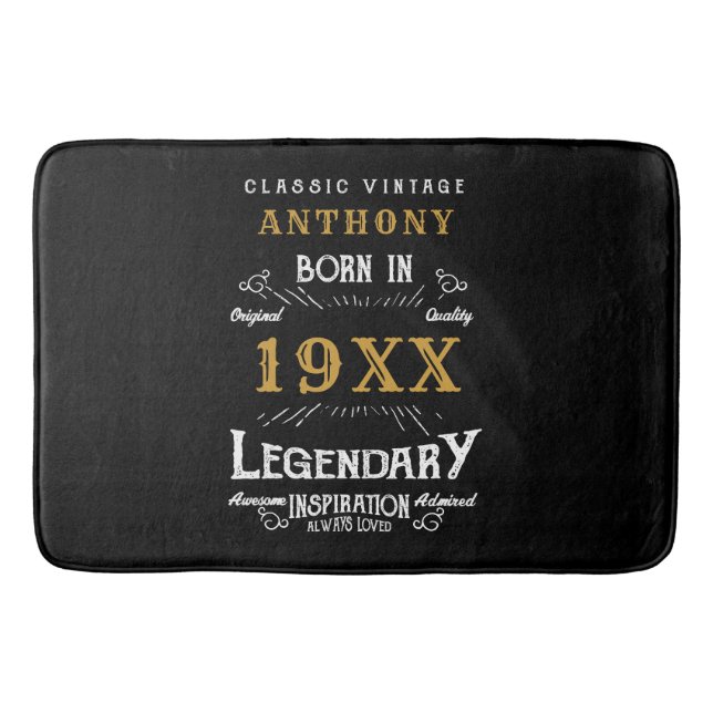 Tapete De Banheiro Monograma de retrorreflectores personalizados de a (Frente)