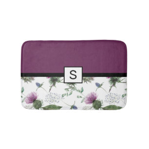 Tapete De Banheiro Monograma Floral Puro